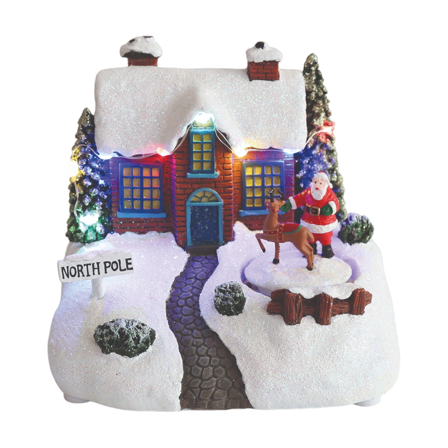 LED Santa House 17.5x15cm 33104 Straits Home & Gift Mulligans of Ballaghaderreen