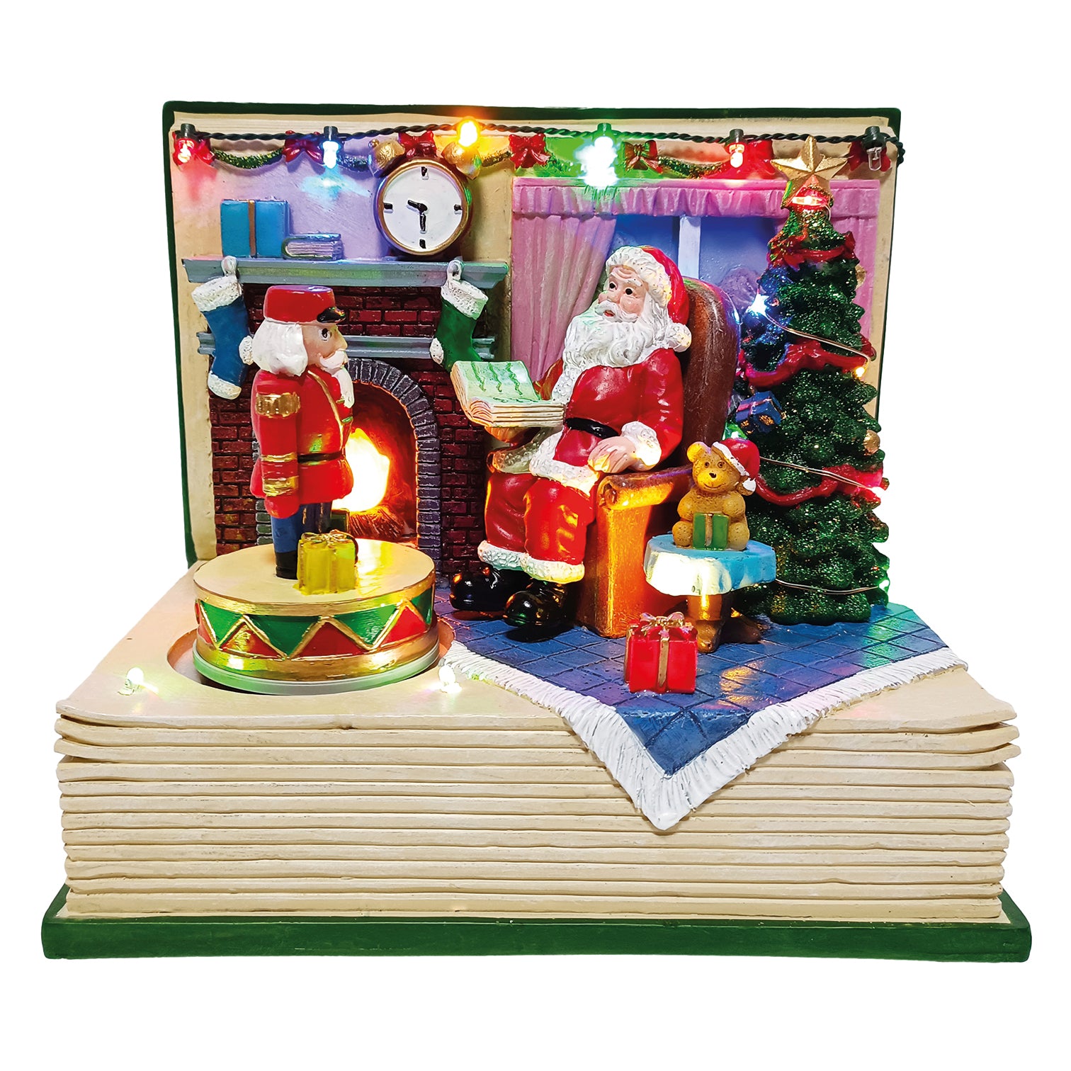 LED Santa Reading 20x18cm 33221 Straits Home & Gift Mulligans of Ballaghaderreen