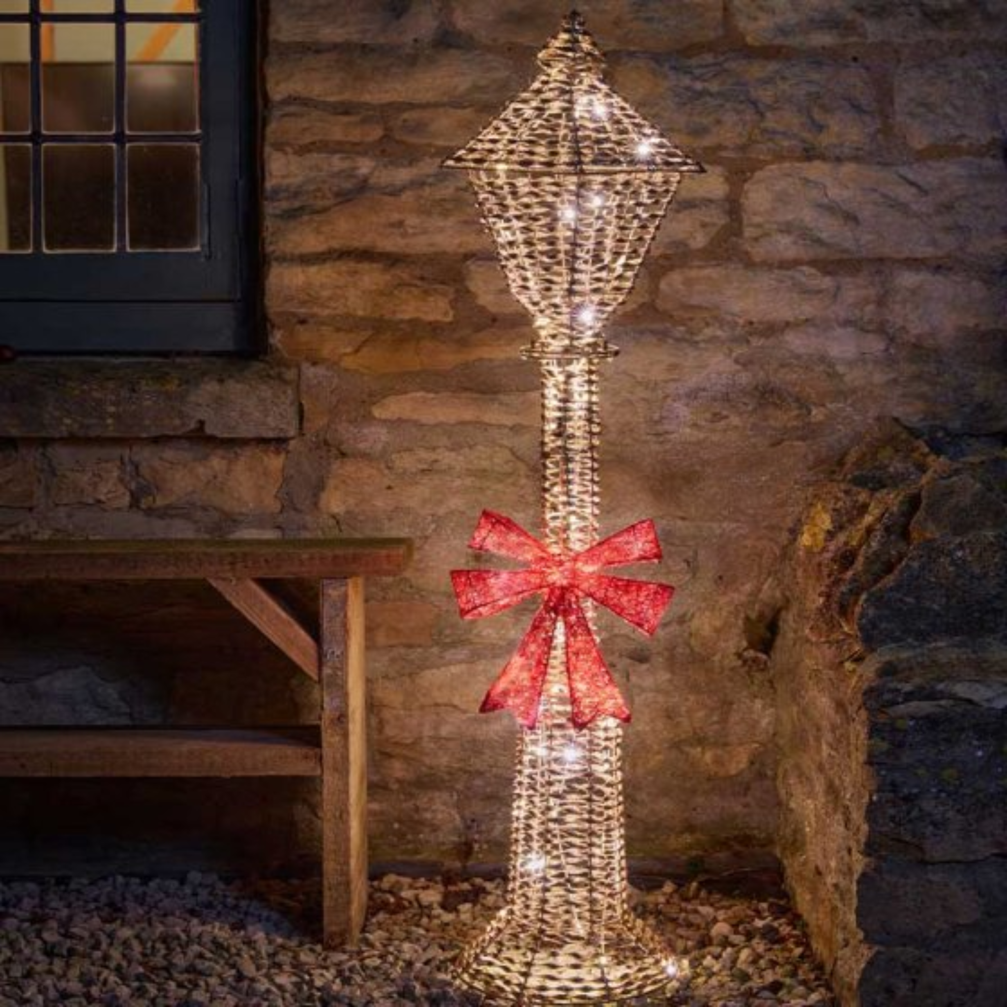 GlitterTwist Lamp Post 120cm - Gold 2506021 Smart Garden Christmas Mulligans of Ballaghaderreen