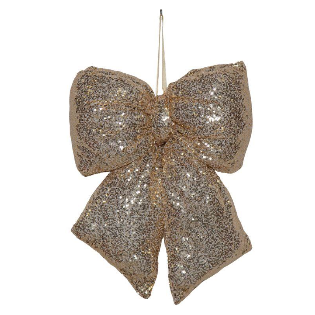 Gold Glitter Bow - Medium Y34.C44934 Harold Elmes Mulligans of Ballaghaderreen