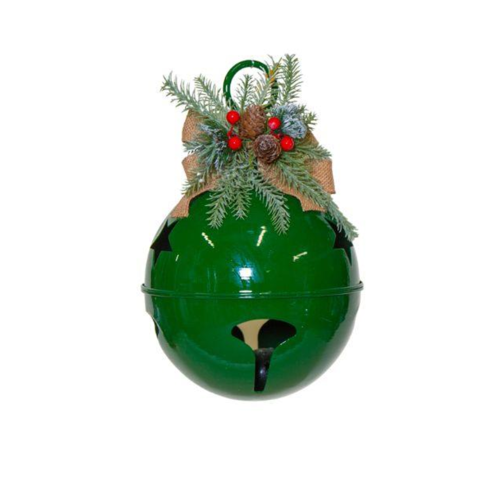 Green Metal Bell with Bow Y22.C44739 Harold Elmes Mulligans of Ballaghaderreen