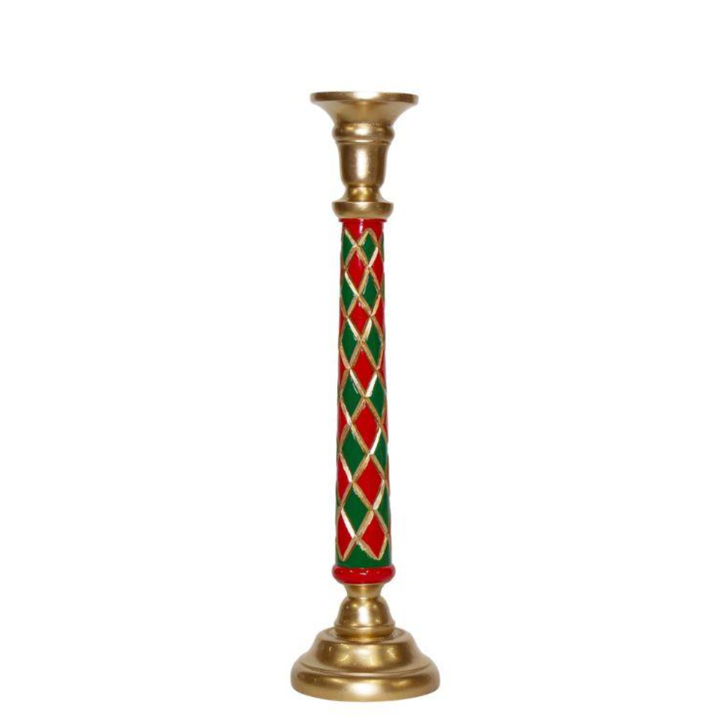 Green and Red Candlestick 74cm Y22.C44747 Harold Elmes Mulligans of Ballaghaderreen
