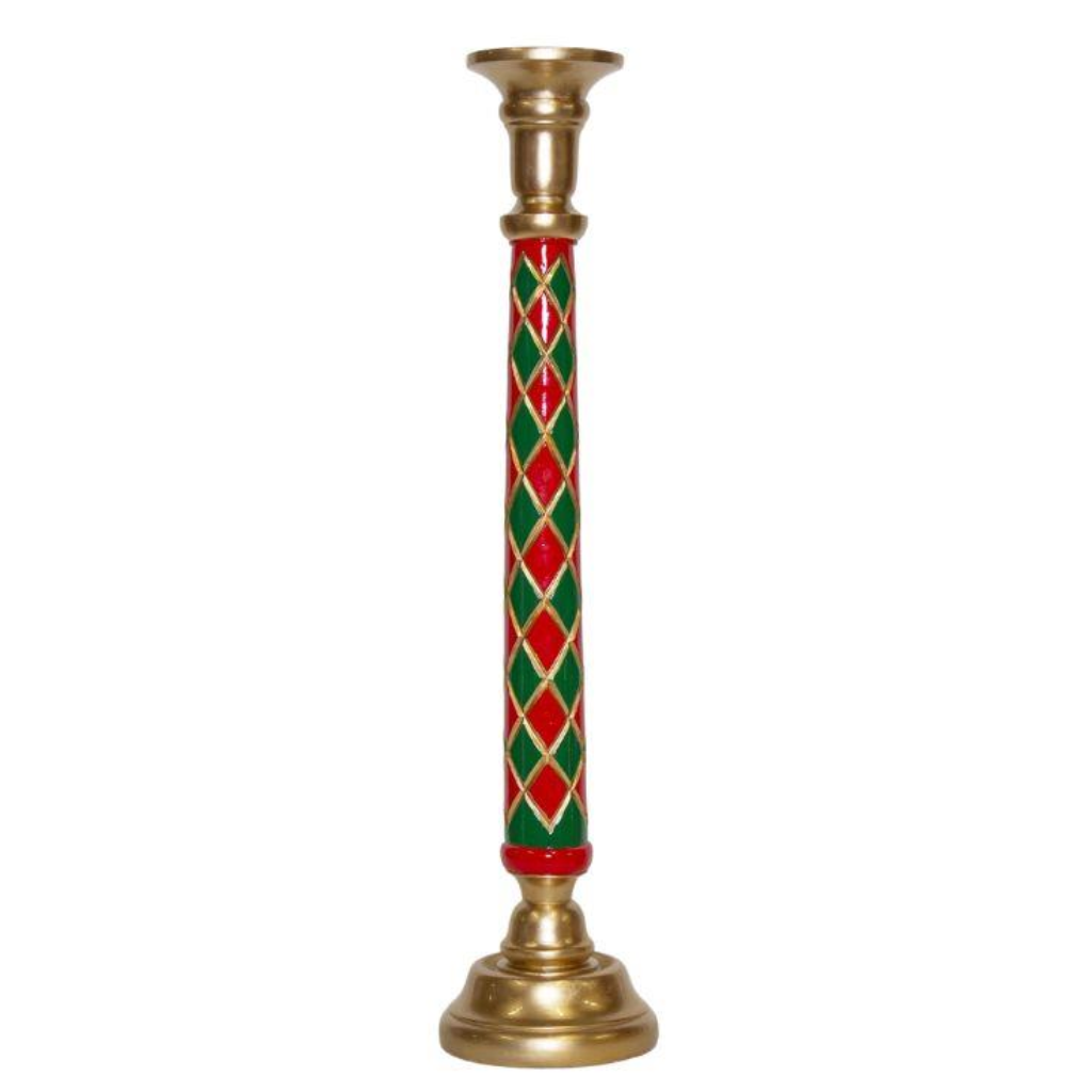 Green and Red Candlestick 88cm Y22.C44748 Harold Elmes Mulligans of Ballaghaderreen