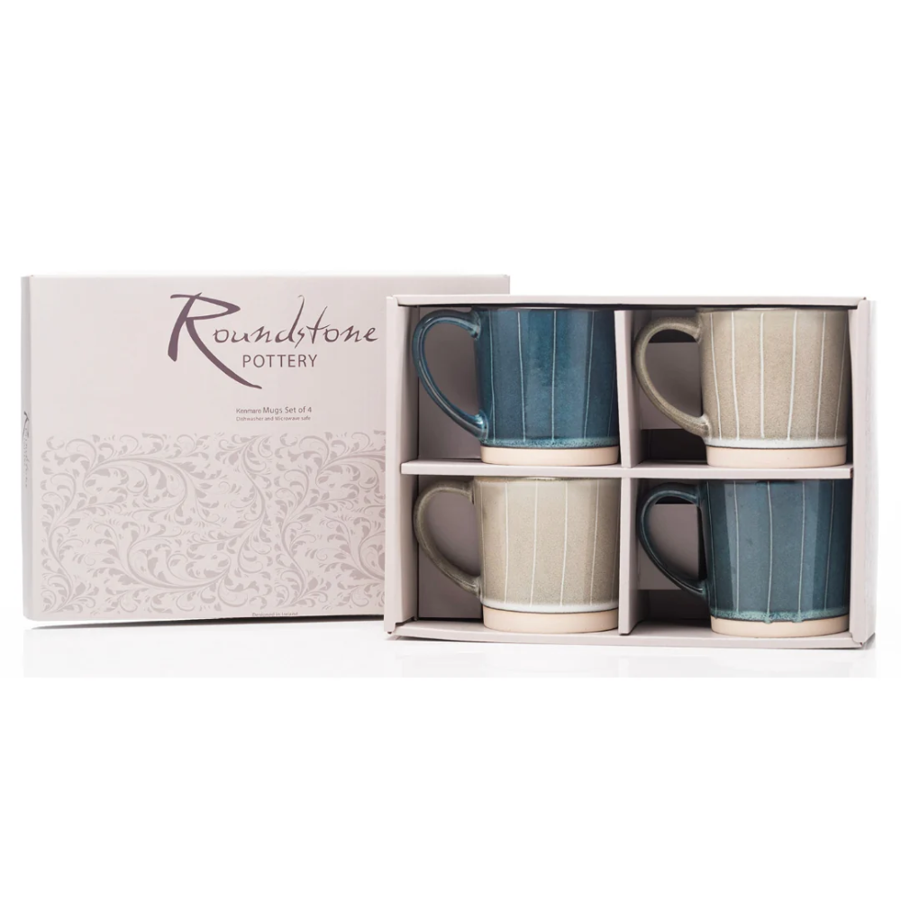 Newgrange Living Roundstone Pottery Kenmare Mugs Set of 4  - Mulligans of Ballaghaderreen