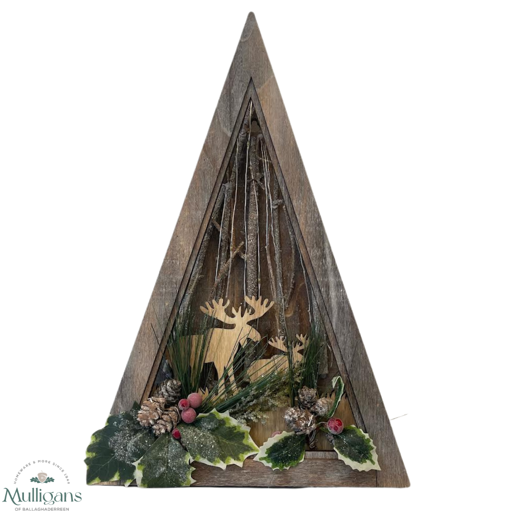 LED Festive Woodland Scene (Triangle)   - Mulligans of Ballaghaderreen