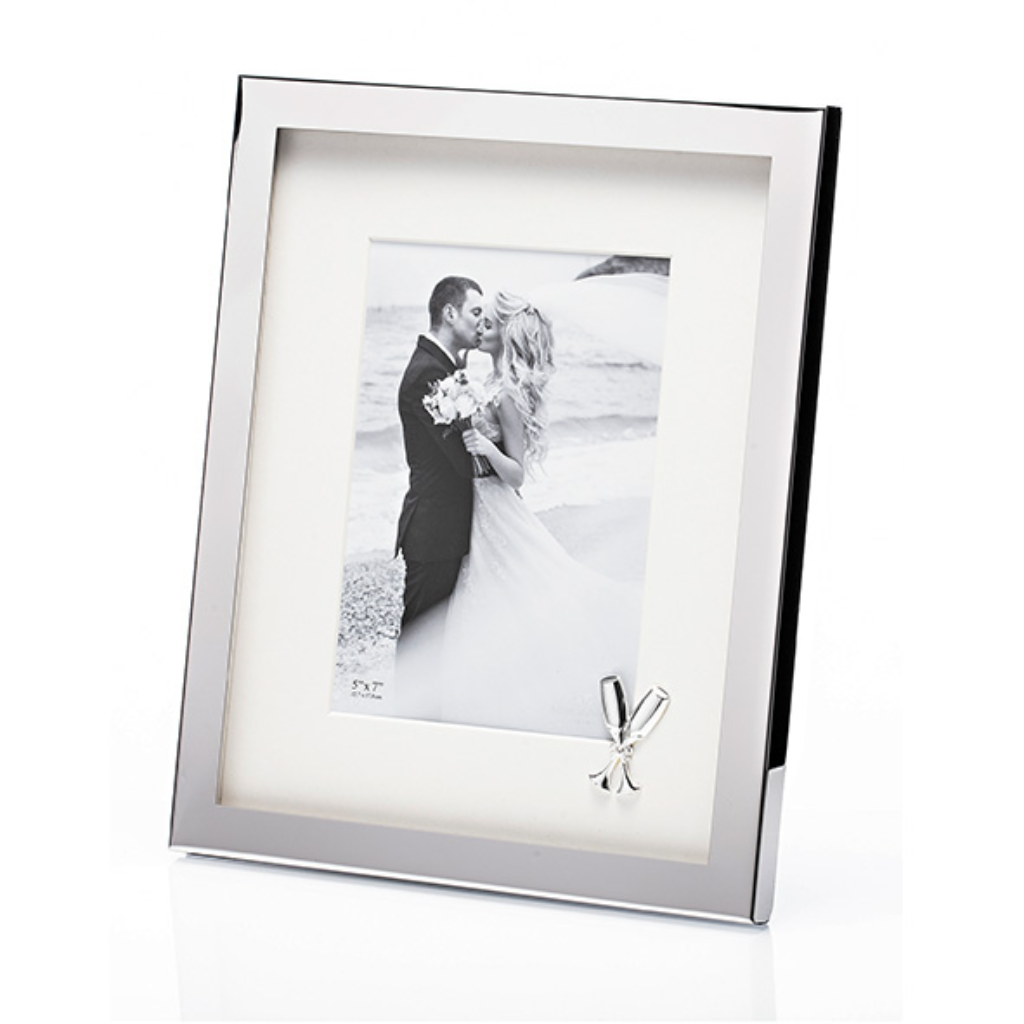 Newgrange Wedding Photo Frame 5" X 7" (Flutes) Silver Plated 1101401 Newgrange Living Mulligans of Ballaghaderreen