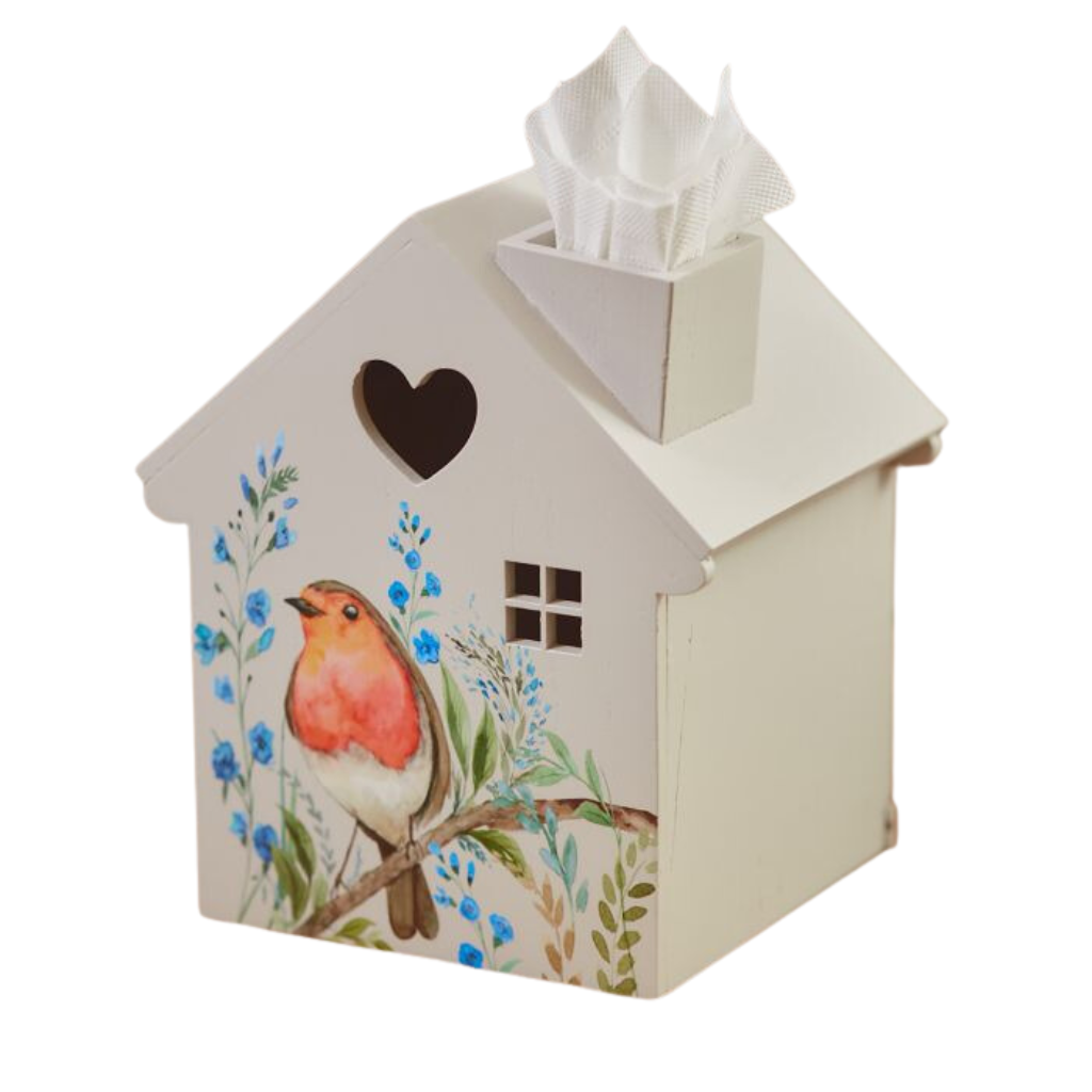 Tissue Holder House with Robin 8RF140 Langs Mulligans of Ballaghaderreen