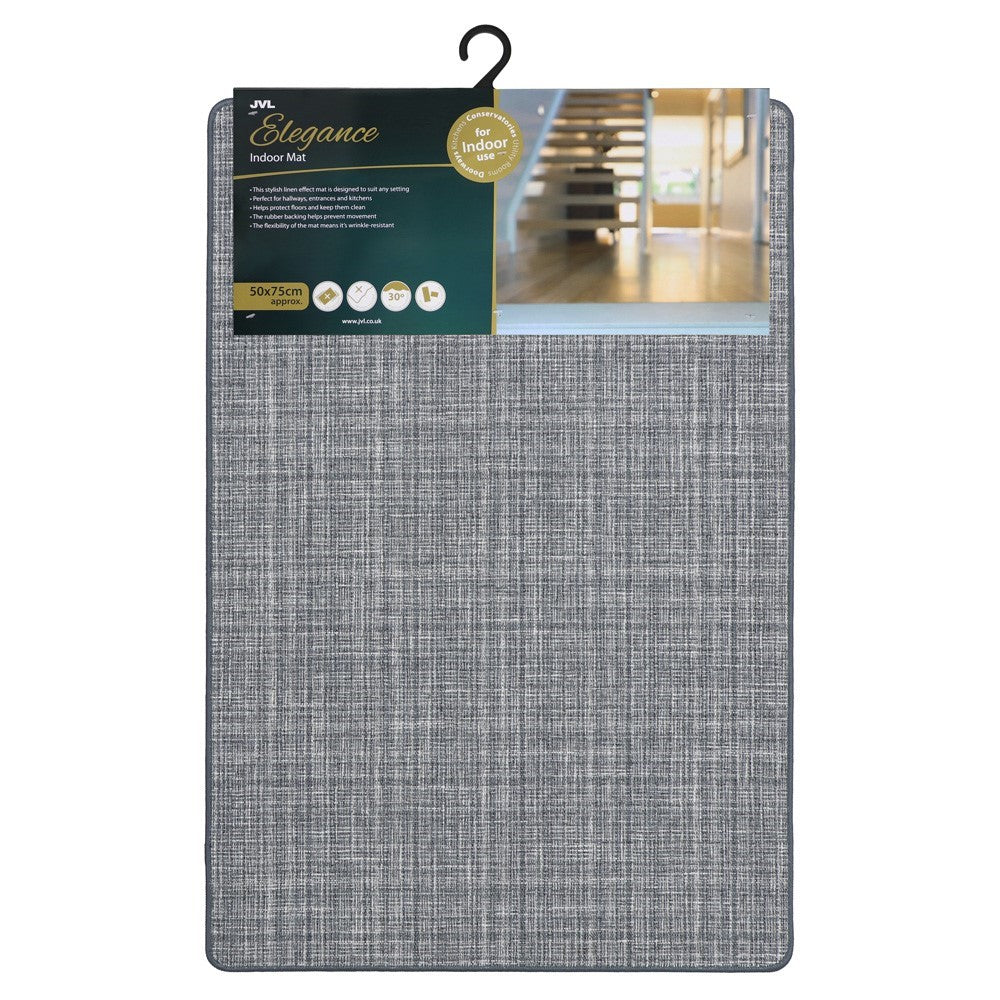 Elegance Grey Indoor Mat 50x75cm 01-210 JVL Mulligans of Ballaghaderreen