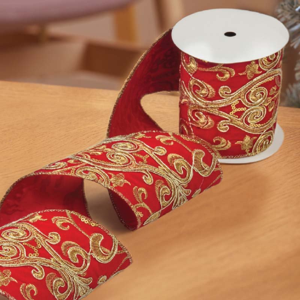 100mm Regal Luxury Velvet Ribbon, 2m - Ruby 2551534 Smart Garden Mulligans of Ballaghaderreen