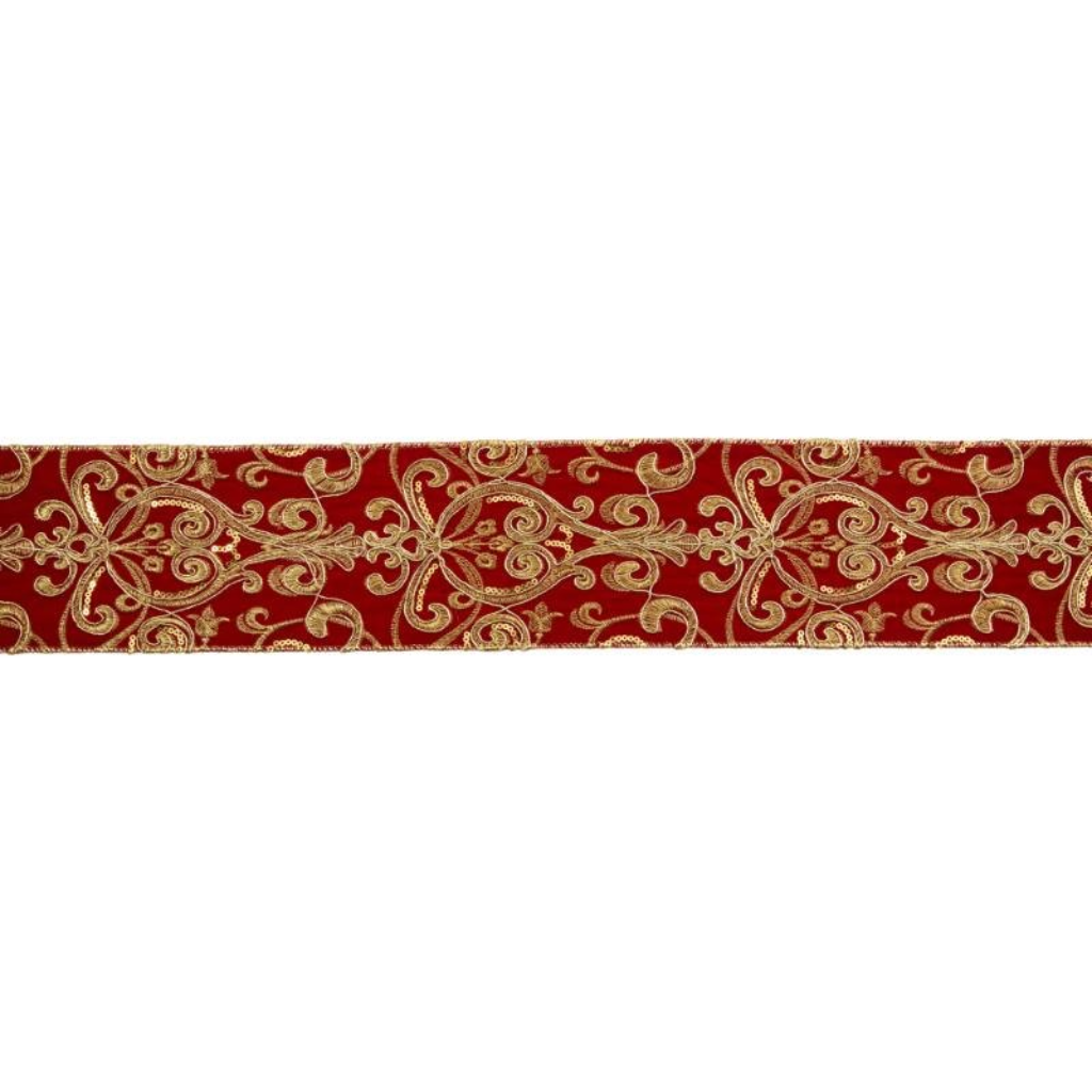 100mm Regal Luxury Velvet Ribbon, 2m - Ruby 2551534 Smart Garden Mulligans of Ballaghaderreen