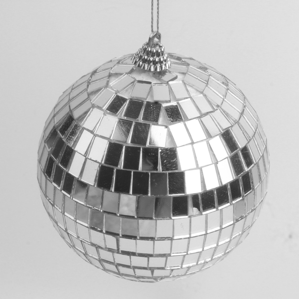 10cm Mirror Ball Silver 235843 Shatchi Mulligans of Ballaghaderreen