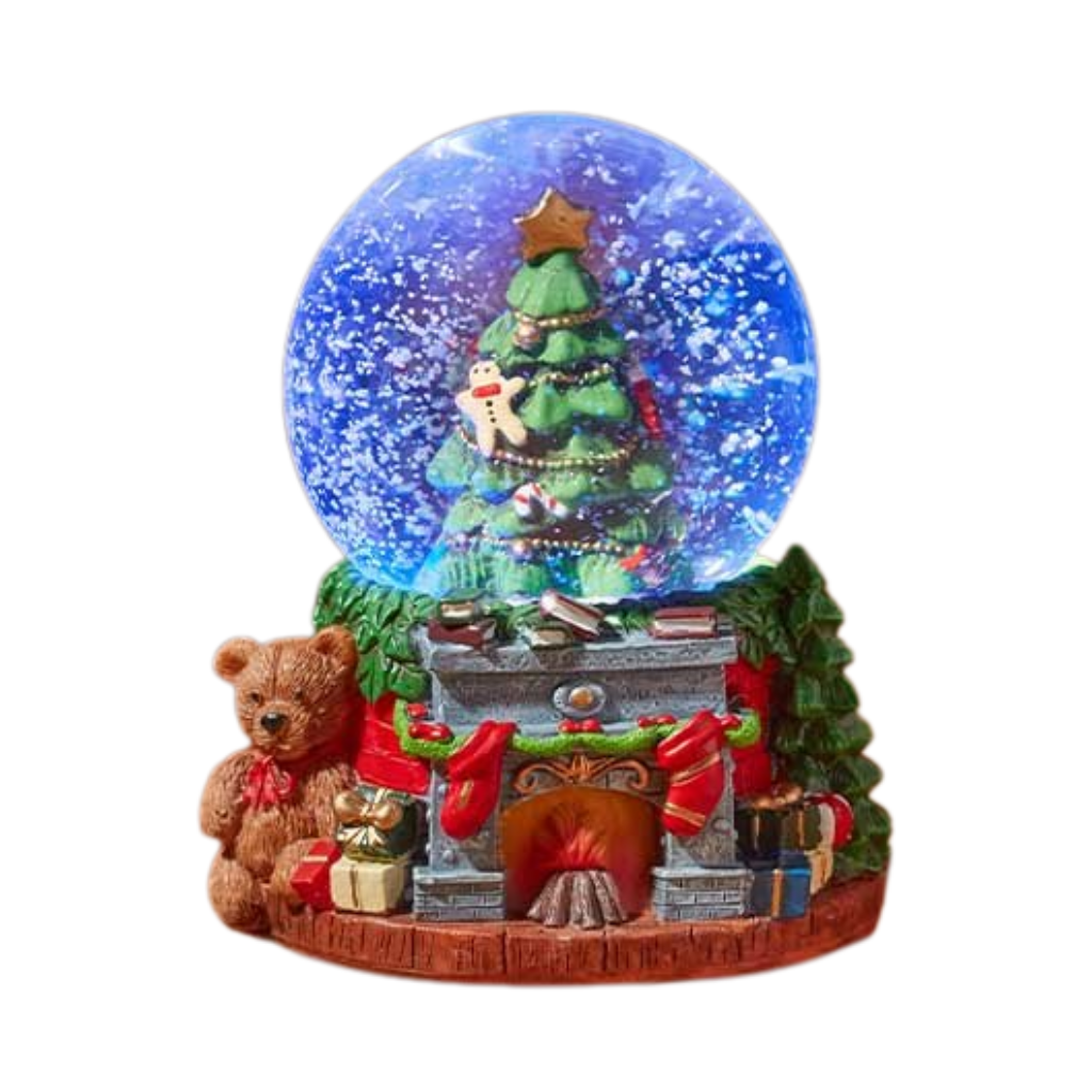 10cm Musical Festive Fireplace SnowSpheres, Mixed Case 2537043 Smart Garden Mulligans of Ballaghaderreen