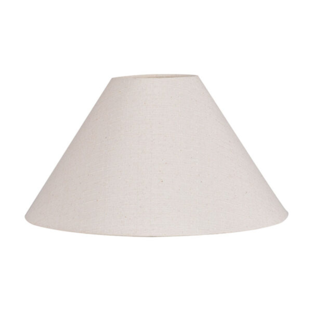 12" Cream Plain Linen Coolie  Shade COLPCL12/CRM Cork Lighting Mulligans of Ballaghaderreen