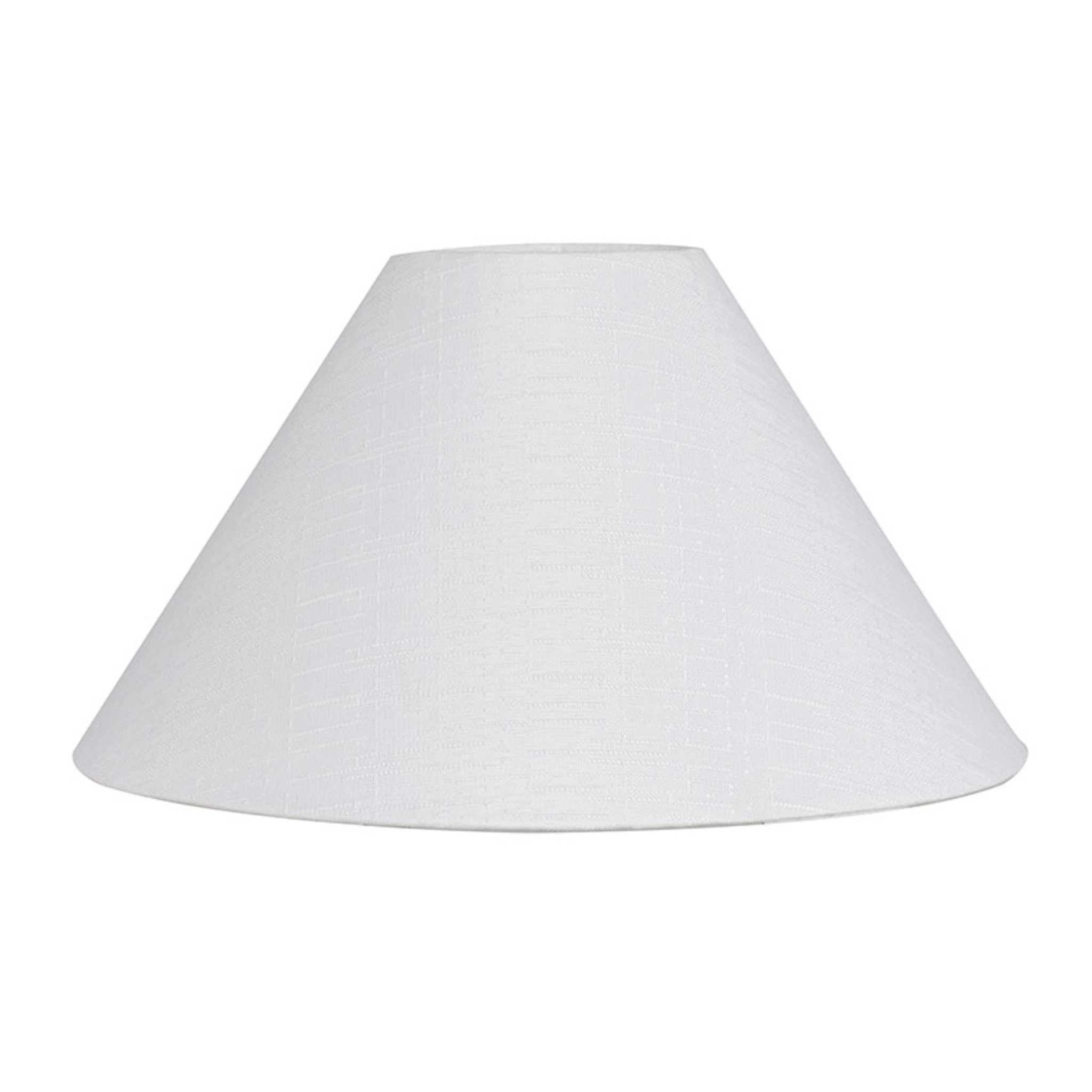 14" Plain Linen Coolie - White COLPC14/WH Cork Lighting Mulligans of Ballaghaderreen