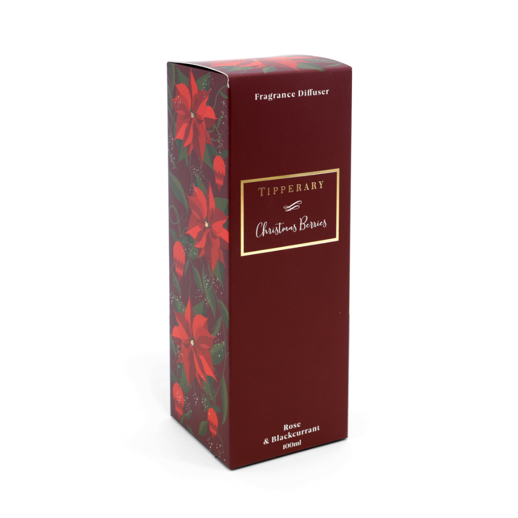 Poinsettia Diffuser - Christmas Berries 155824 Tipperary Crystal Mulligans of Ballaghaderreen