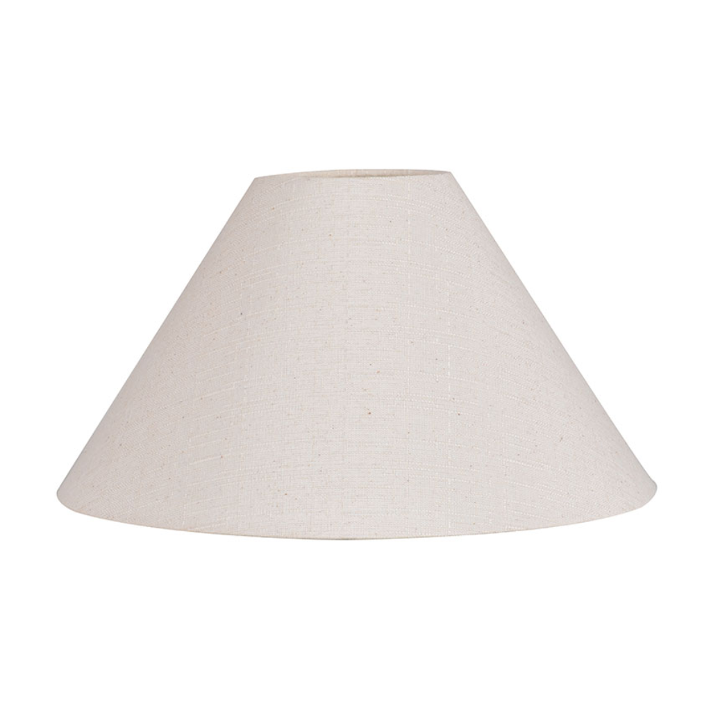 16" Cream Plain Linen Coolie  Shade COLPCL16/CRM Cork Lighting Mulligans of Ballaghaderreen
