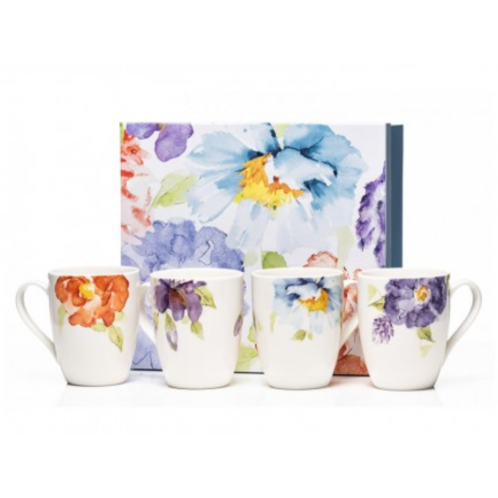 Floral Mugs Set of 4 SM11 The Grange Collection Mulligans of Ballaghaderreen