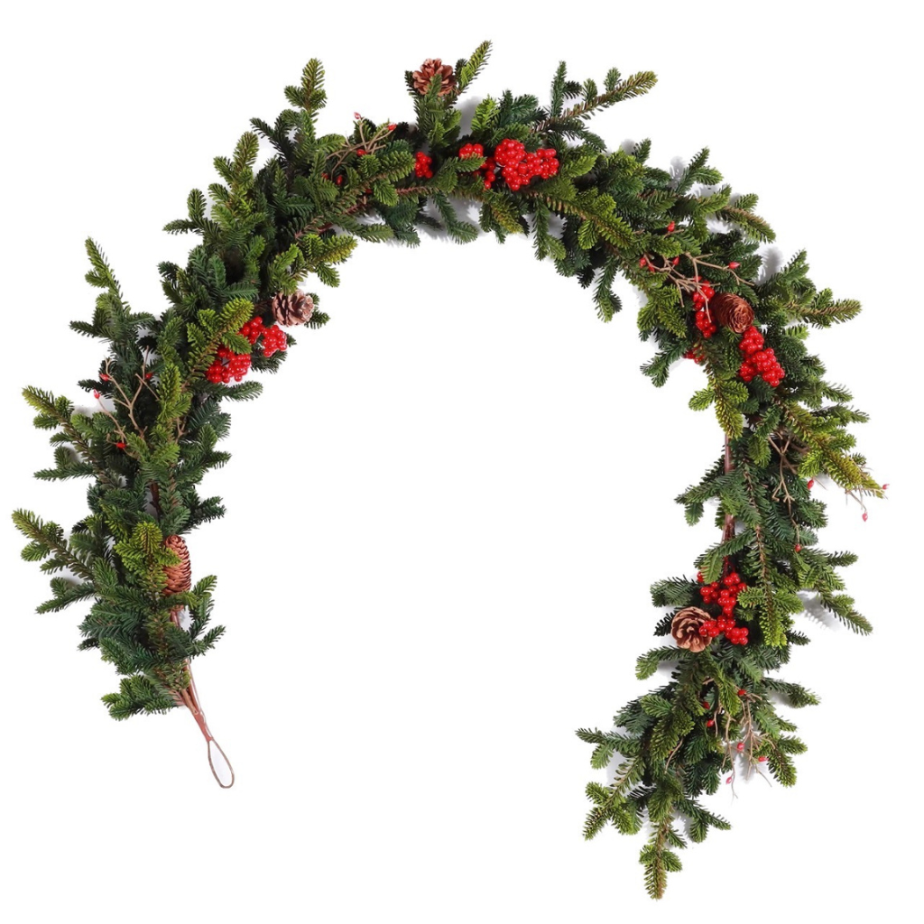 180cm Fir with Berries and Pinecones Garland 233514 Shatchi Mulligans of Ballaghaderreen