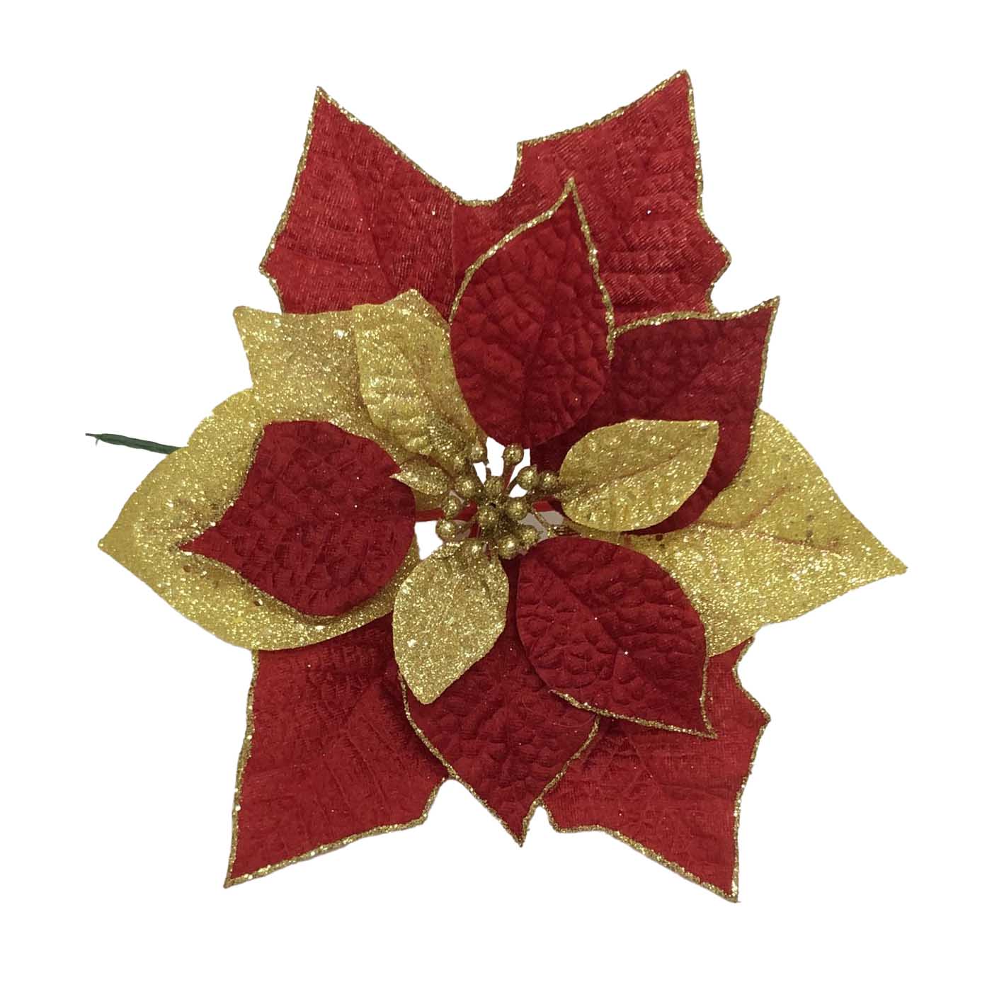 9cm Flower Red / Gold 232426 Shatchi Mulligans of Ballaghaderreen