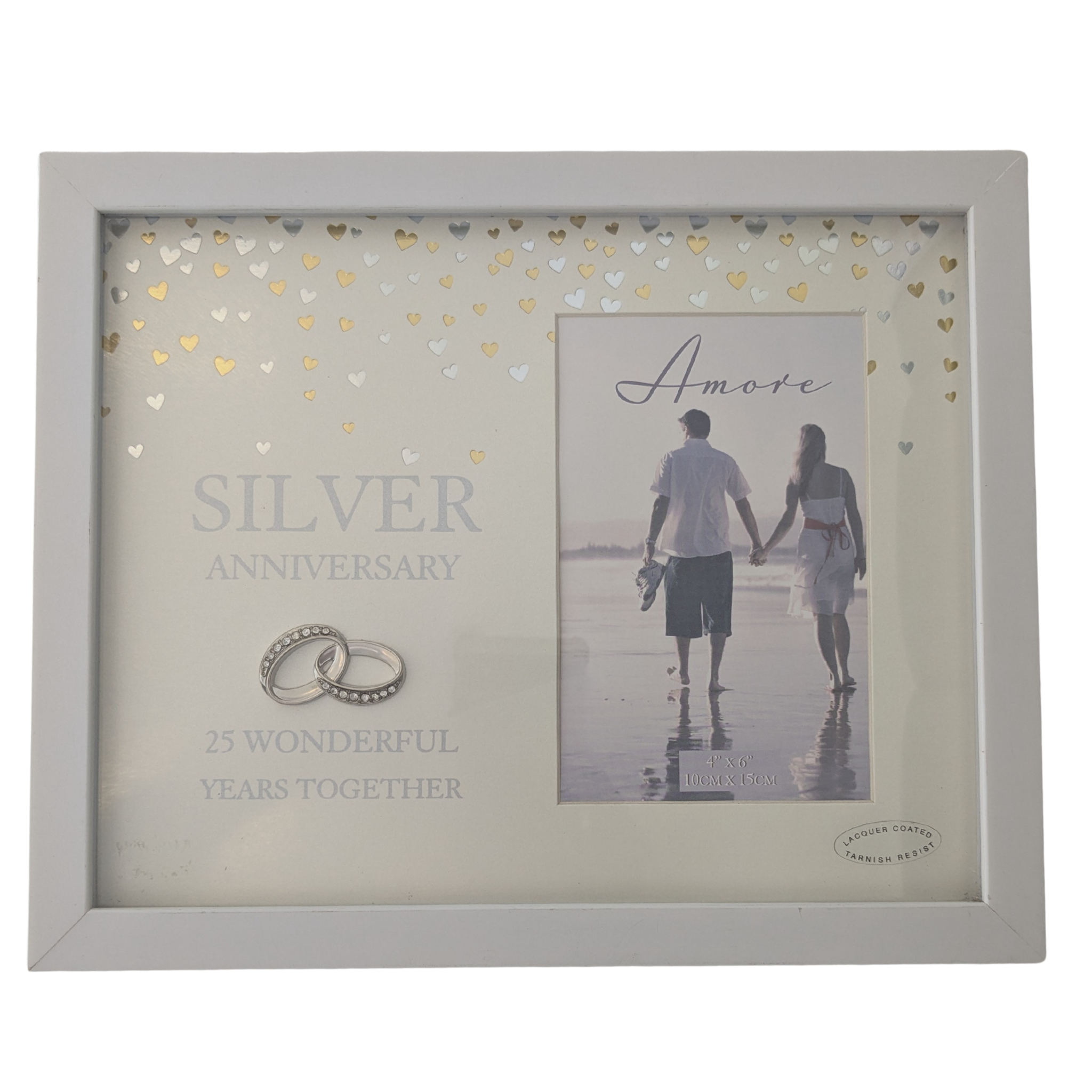 25th Anniversary 4"x6" Rings Frame WG89725 Mulligans of Ballaghaderreen