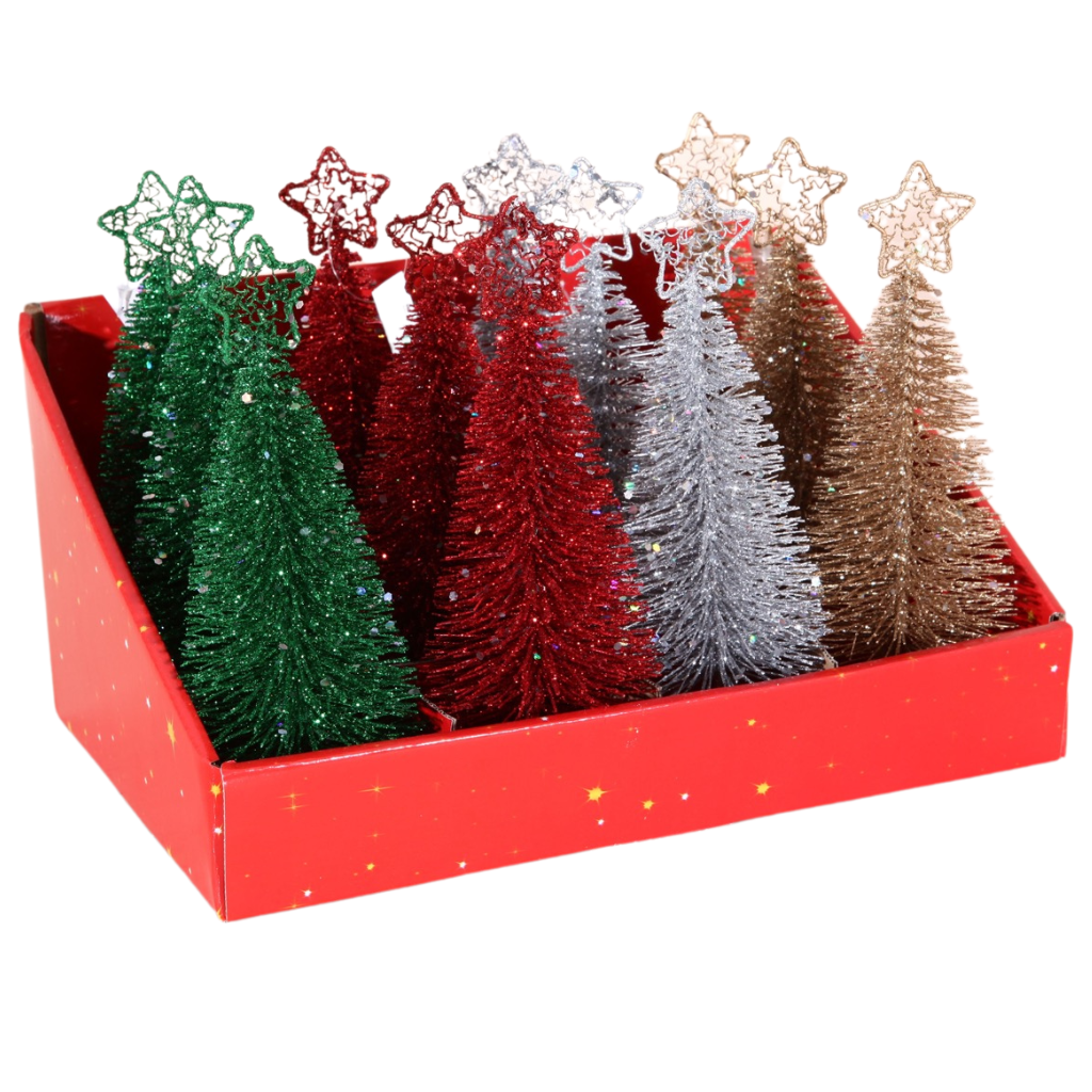 30cm Bristle Metallic Christmas Tree 233631 Shatchi Mulligans of Ballaghaderreen