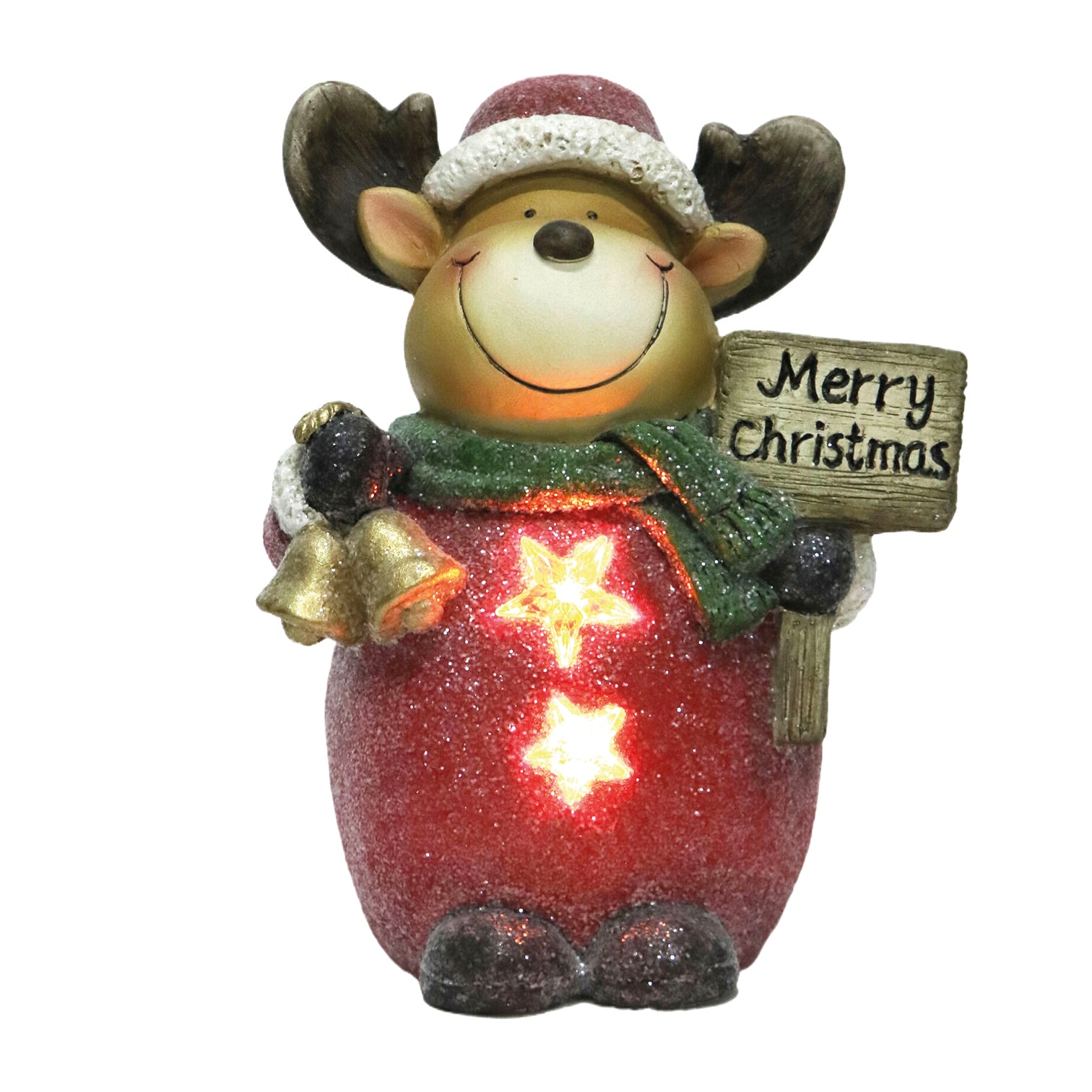 LED Reindeer with "Merry Christmas" Sign 32cm 32949 Straits Home & Gift Mulligans of Ballaghaderreen