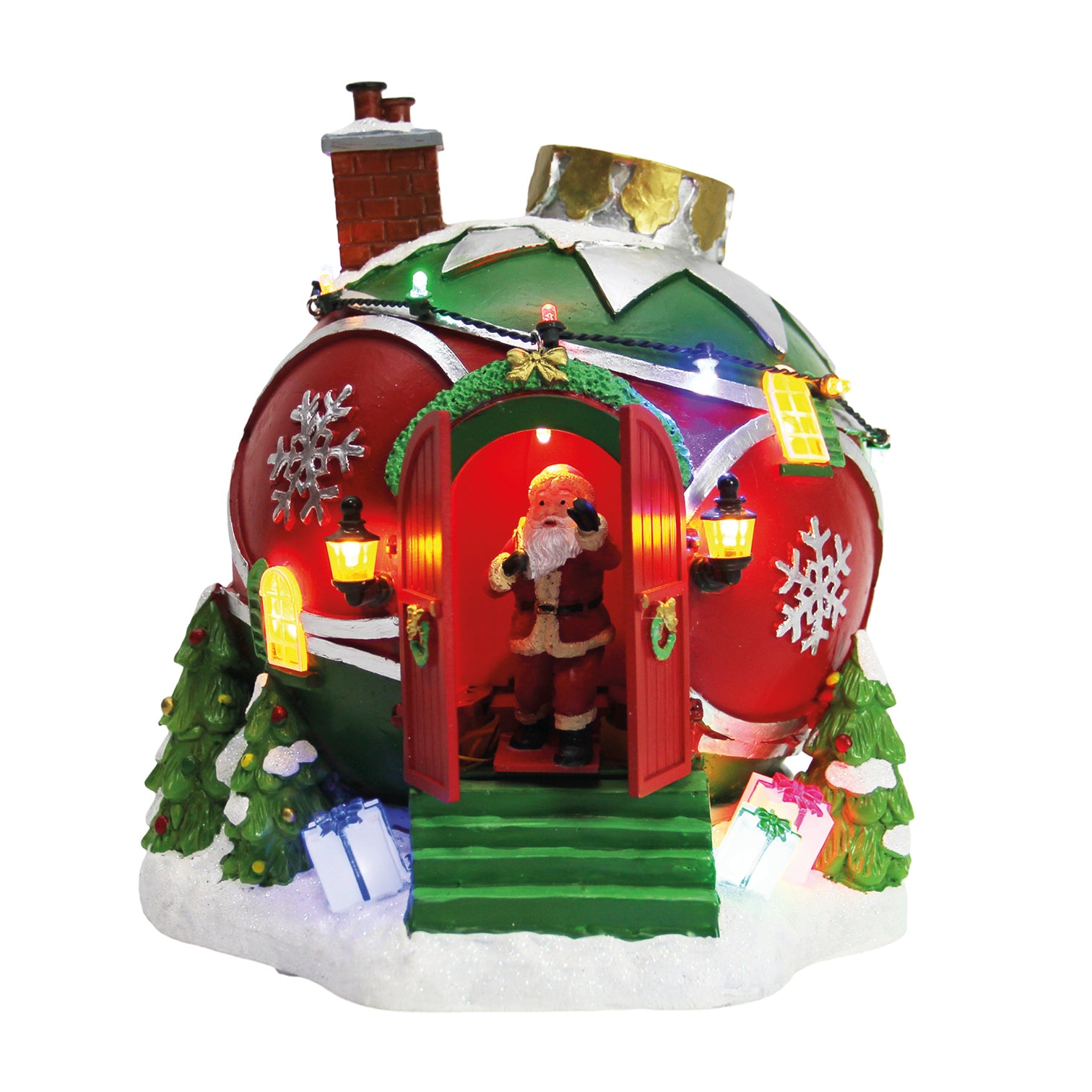 LED Santas Workshop 18x21cm 33222 Straits Home & Gift Mulligans of Ballaghaderreen