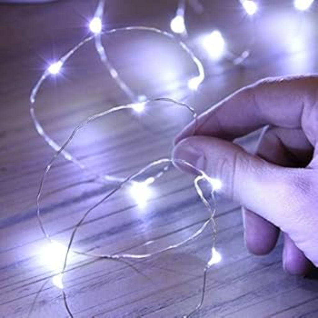 4m Copper Wire Silver LED String Lights Shatchi 200392 Mulligans of Ballaghaderreen