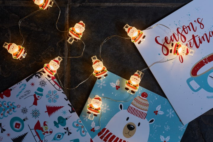 10 ClipCard Santa String Lights 2507006 Secret Garden Mulligans of Ballaghaderreen