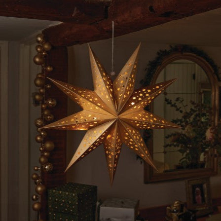 InLit Gold Origami Star 50cms 2532089 Secret Garden Mulligans of Ballaghaderreen