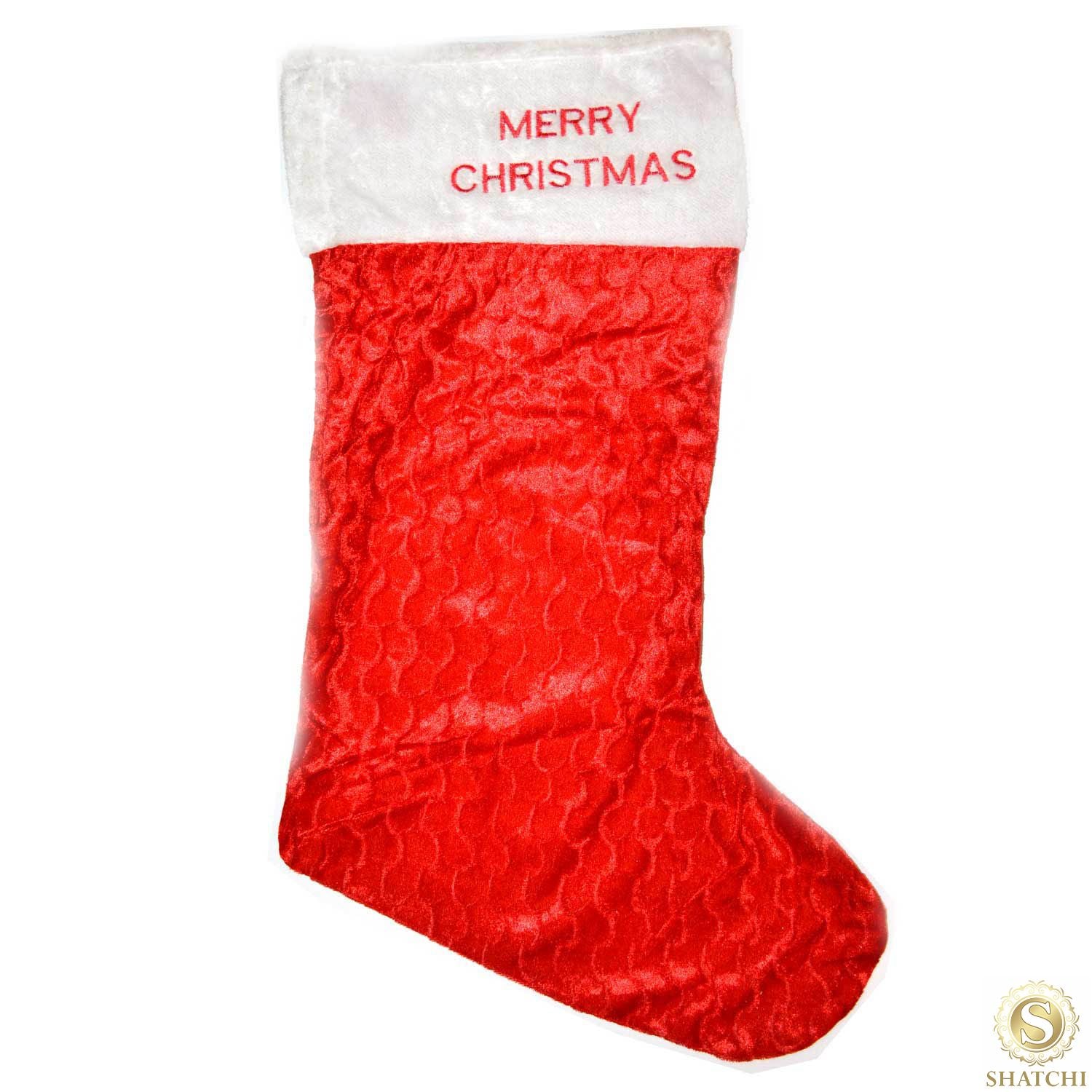 Large Deluxe Red Velvet Stocking - 88cm 531600 Shatchi Mulligans of Ballaghaderreen