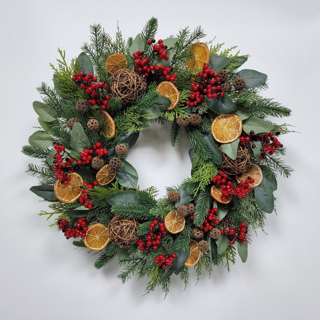 60cm Berry and Fruit Woodland Wreath 233510 Shatchi Mulligans of Ballaghaderreen