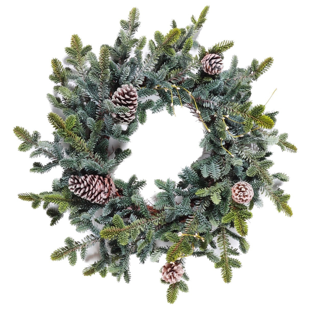 60cm Cypress Pine with Pine Cones Wreath 235173 Shatchi Mulligans of Ballaghaderreen