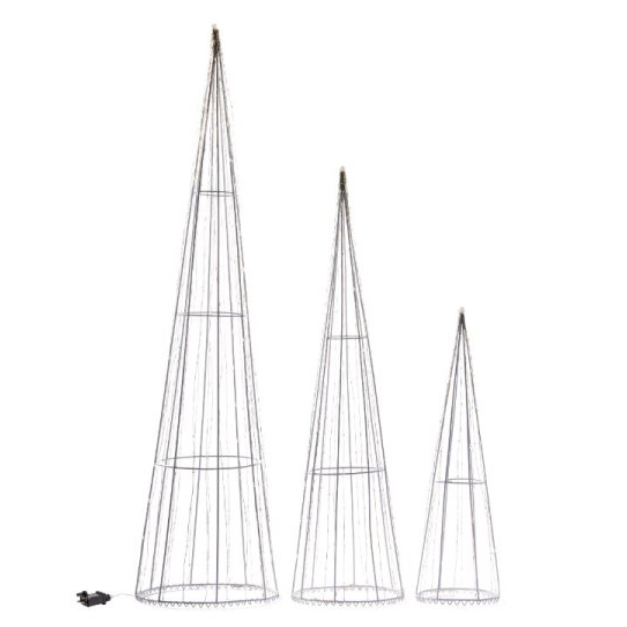 654 LED TreeCone Trio - Multi Coloured 2532069 Smart Garden Christmas Mulligans of Ballaghaderreen
