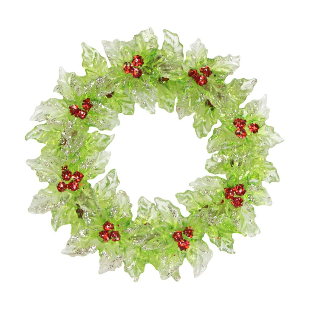 Acrylic Holly Wreath 16558 Gisela Graham Mulligans of Ballaghaderreen