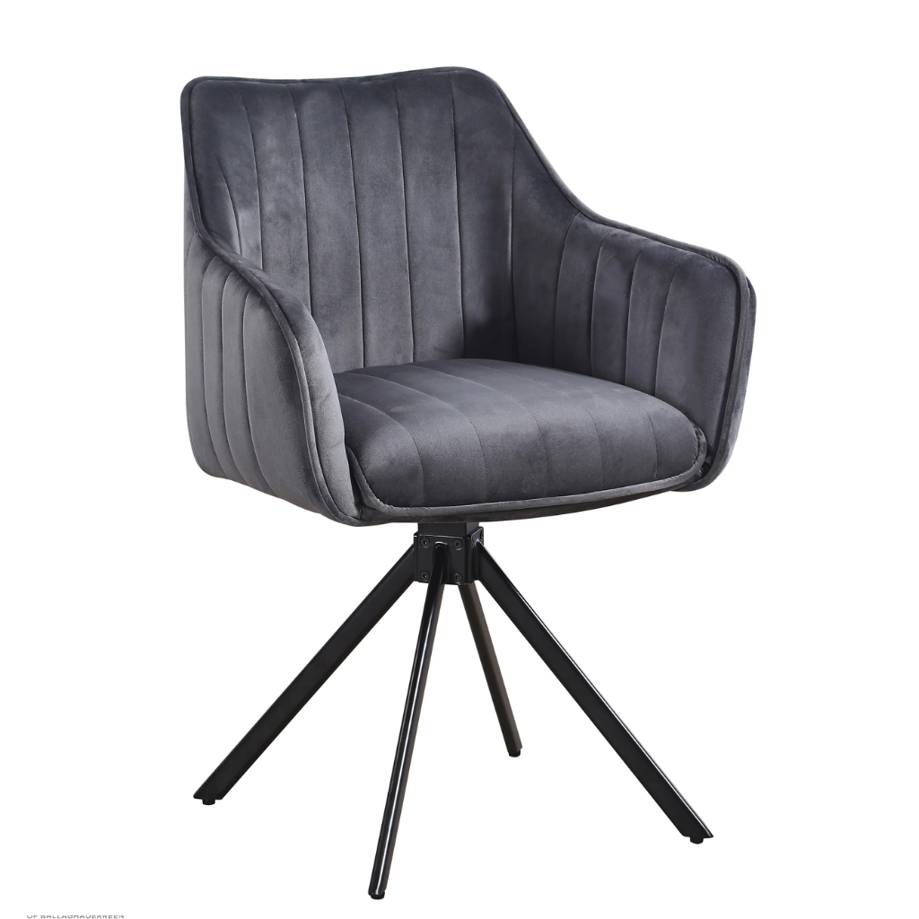 Alex Armchair Velvet Grey AAVG Fervor & Hue Mulligans of Ballaghaderreen