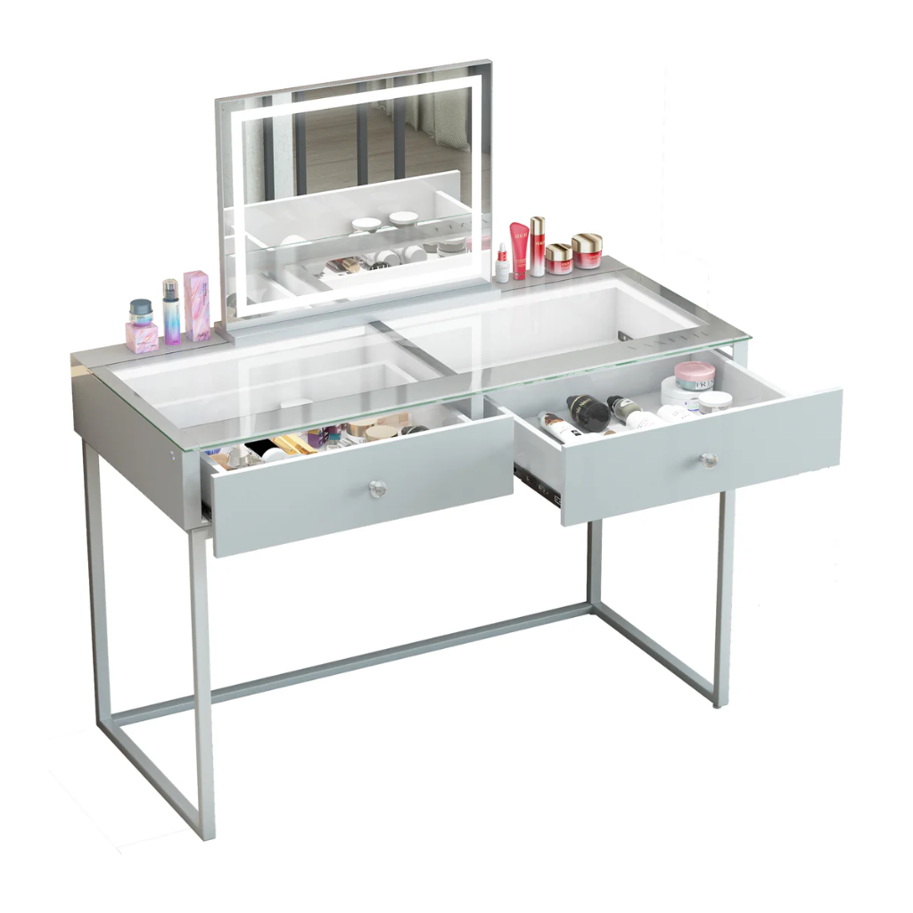 Alice Vanity Desk with 2 Storage Drawers VNT-Alice-01-WHT VANITII Mulligans of Ballaghaderreen 