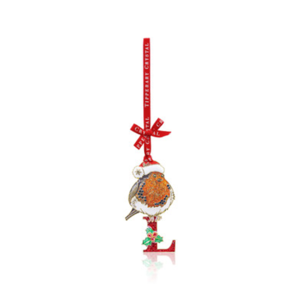 Alphabet Robin Christmas Decoration –L, 157828 Tipperary Crystal -  Mulligans of Ballaghaderreen 