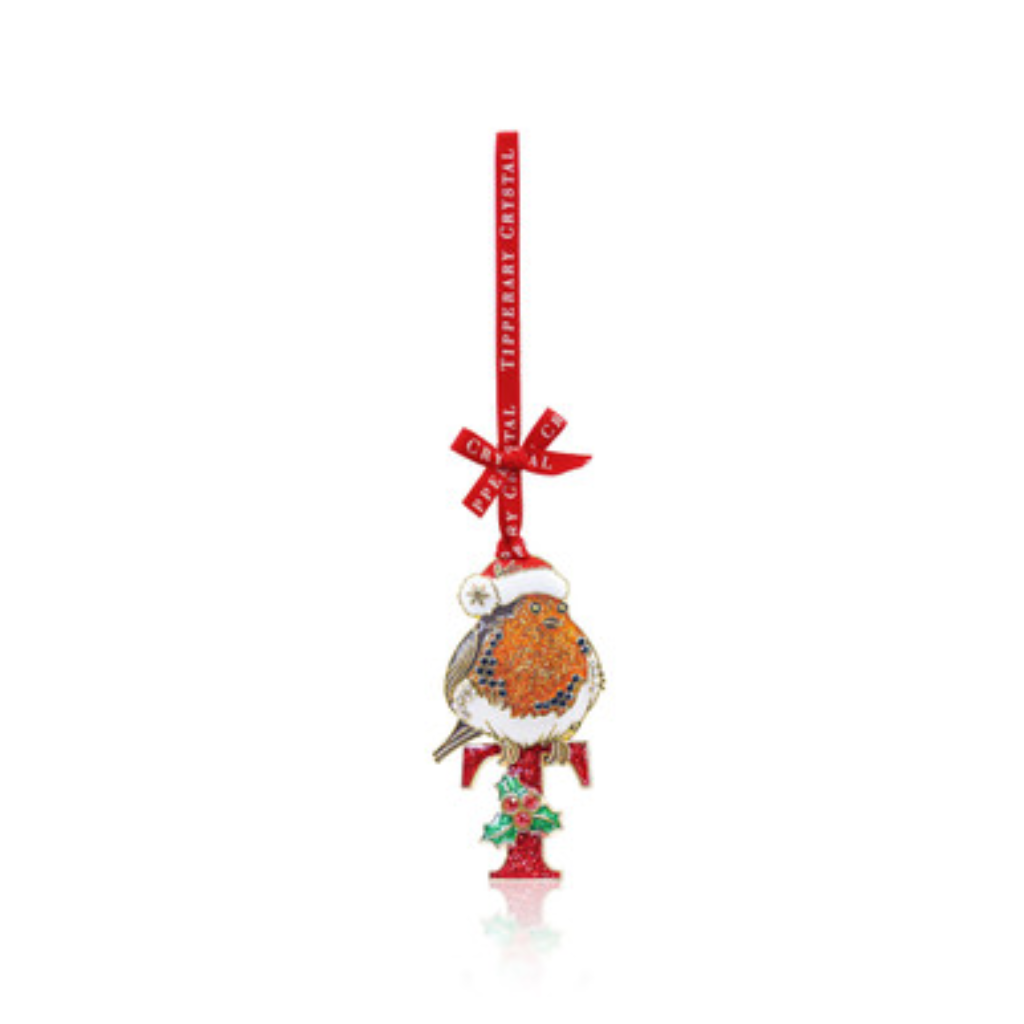 Alphabet Robin Christmas Decoration –T, 157897 Tipperary Crystal -  Mulligans of Ballaghaderreen 