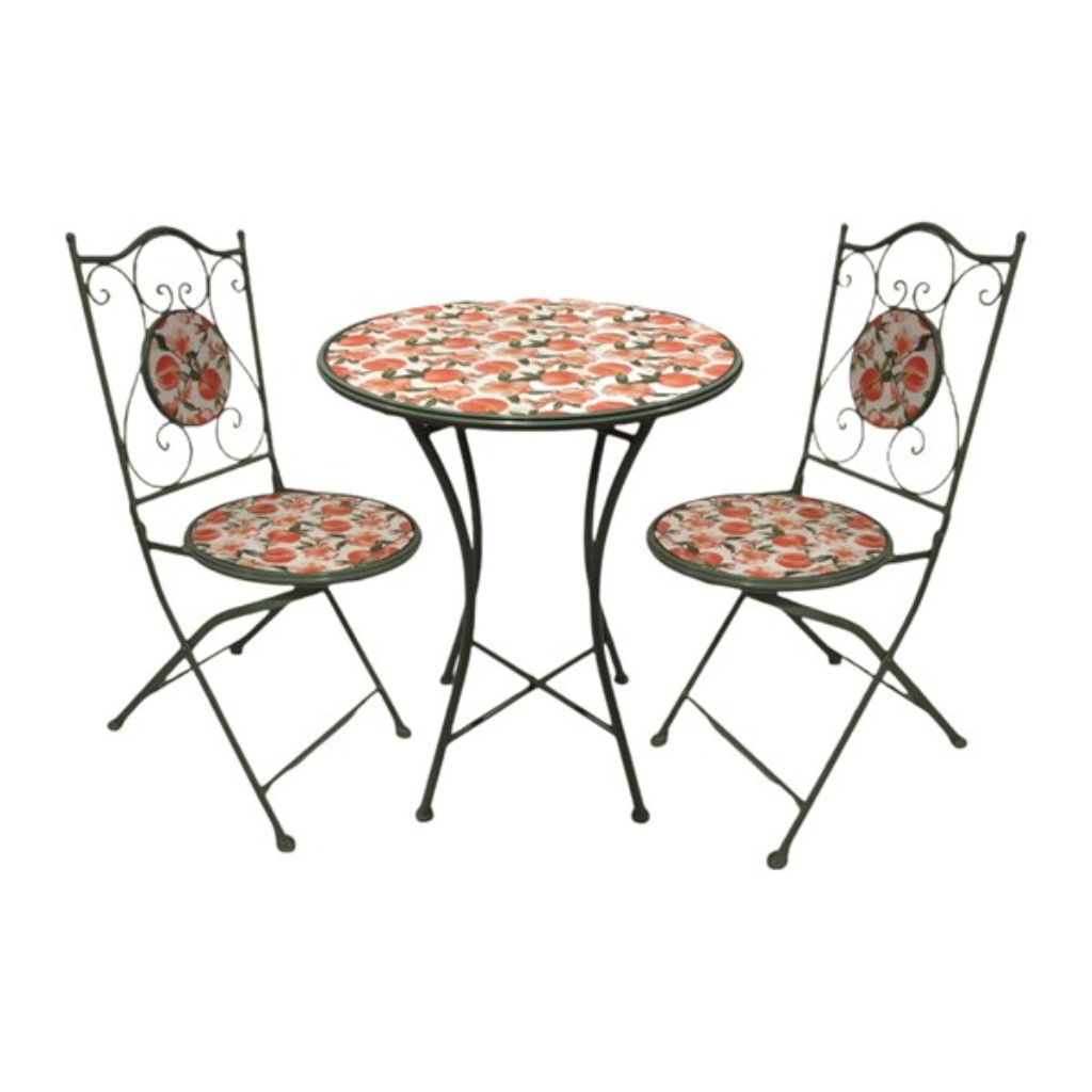 Arpino Bistro Set - Peach Design 35077 Straits Home and Gift Mulligans of Ballaghaderreen
