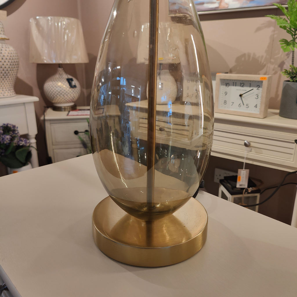 Artmoda Smoked Glass Table Lamp - 70cm