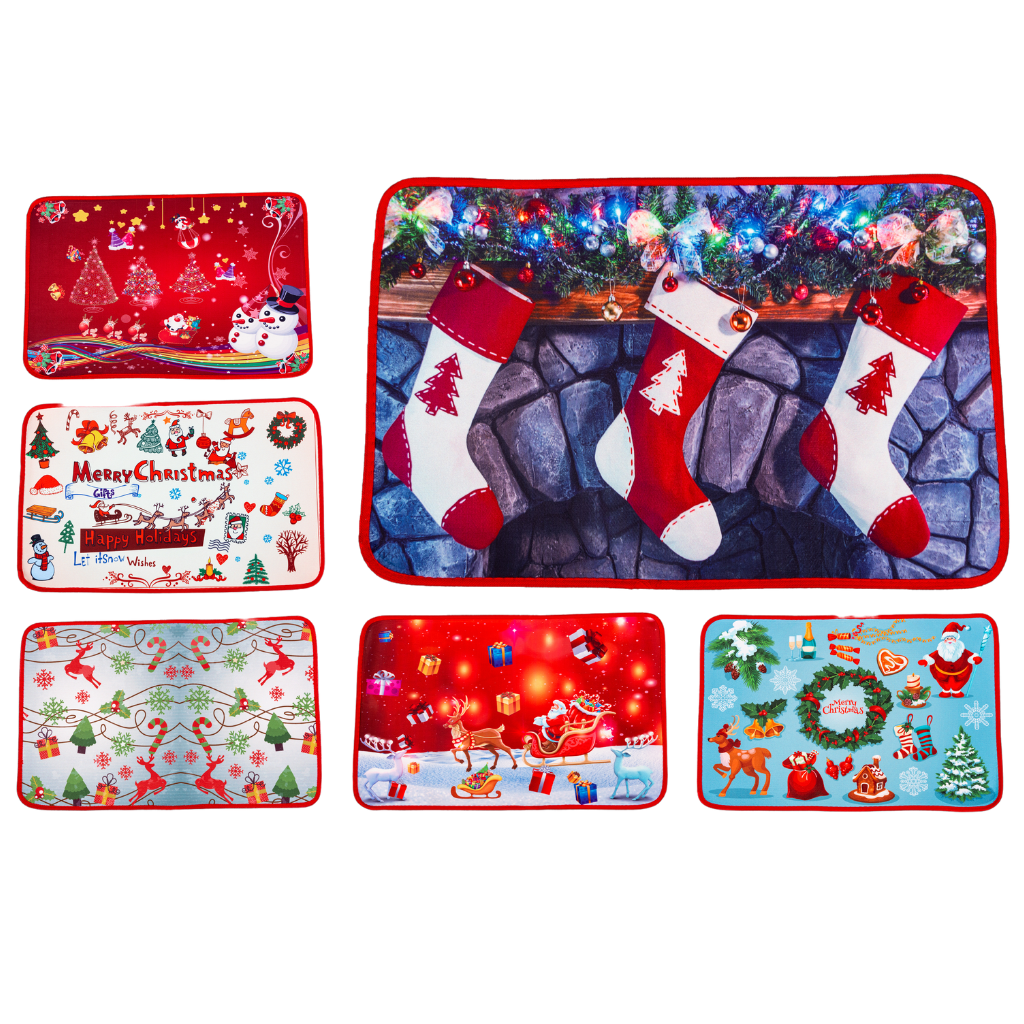 Assorted Christmas Doormats - 59x39cm 215110 Shatchi Mulligans of Ballaghaderreen