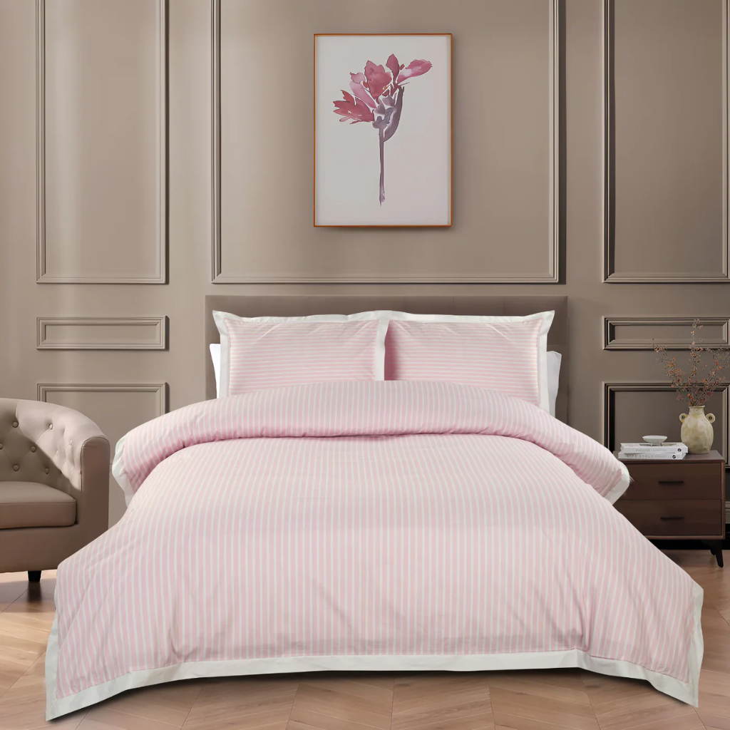 Atlantic Linen Montpellier Duvet Cover Set Pink ALMDCP Home and Interior Textiles Mulligans of Ballaghaderreen