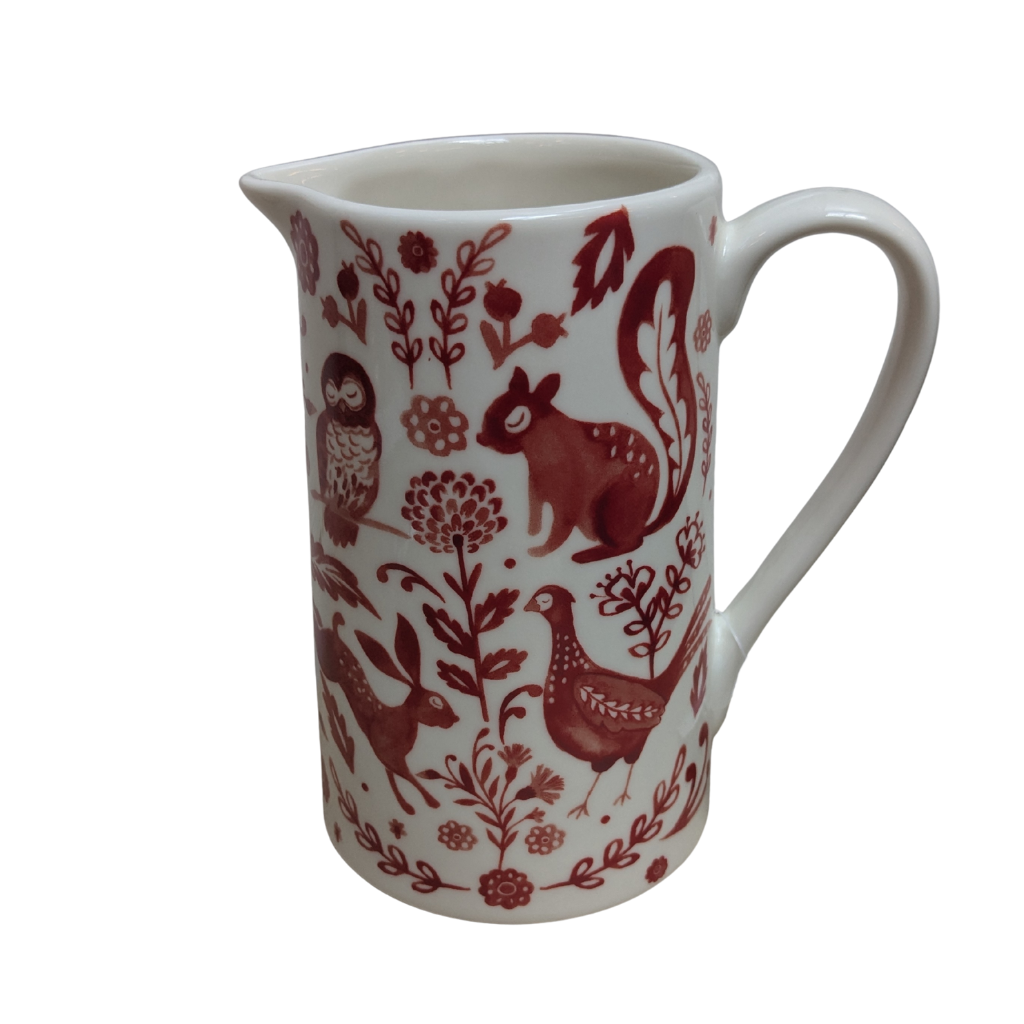 Autumn Woodland Creatures Jug 7FK111 Richard Langs Mulligans of Ballaghaderreen