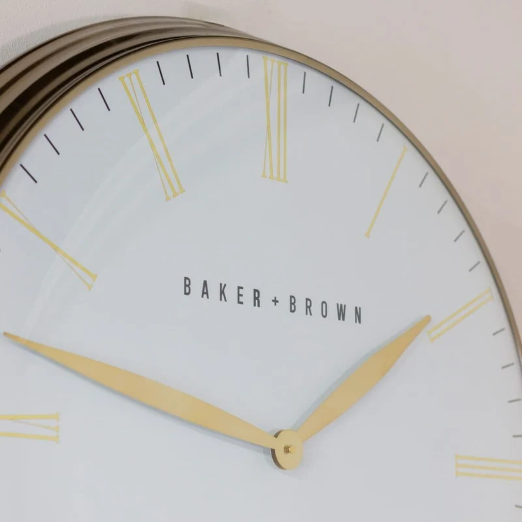 Baker And Brown Clock White Brass 72 cm TL6841 Tara Home Mulligans of Ballaghaderreen