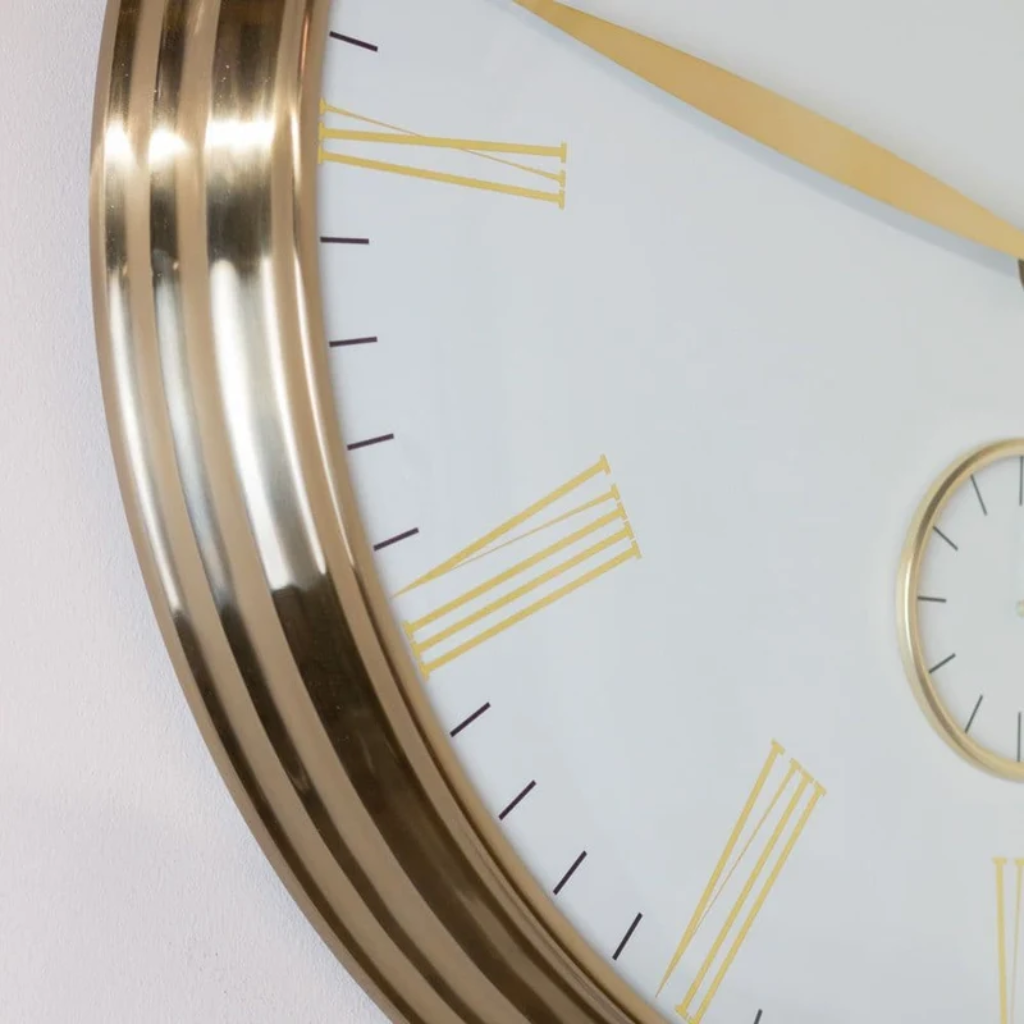 Baker And Brown Clock White Brass 72 cm TL6841 Tara Home Mulligans of Ballaghaderreen
