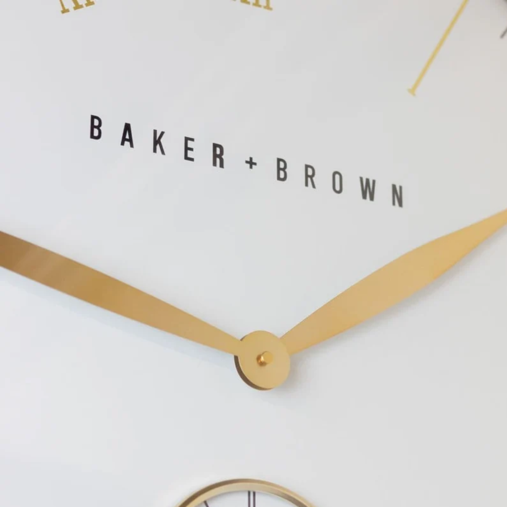 Baker And Brown Clock White Brass 72 cm TL6841 Tara Home Mulligans of Ballaghaderreen