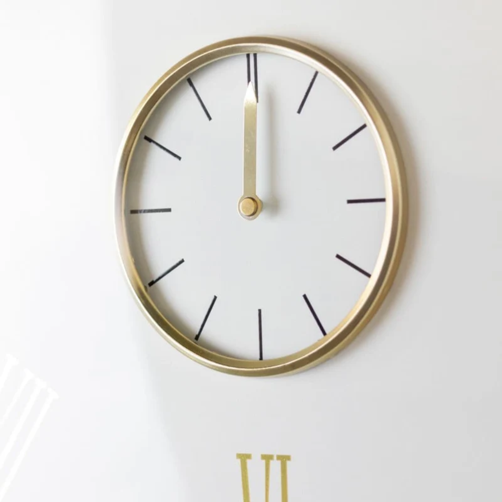 Baker And Brown Clock White Brass 72 cm TL6841 Tara Home Mulligans of Ballaghaderreen