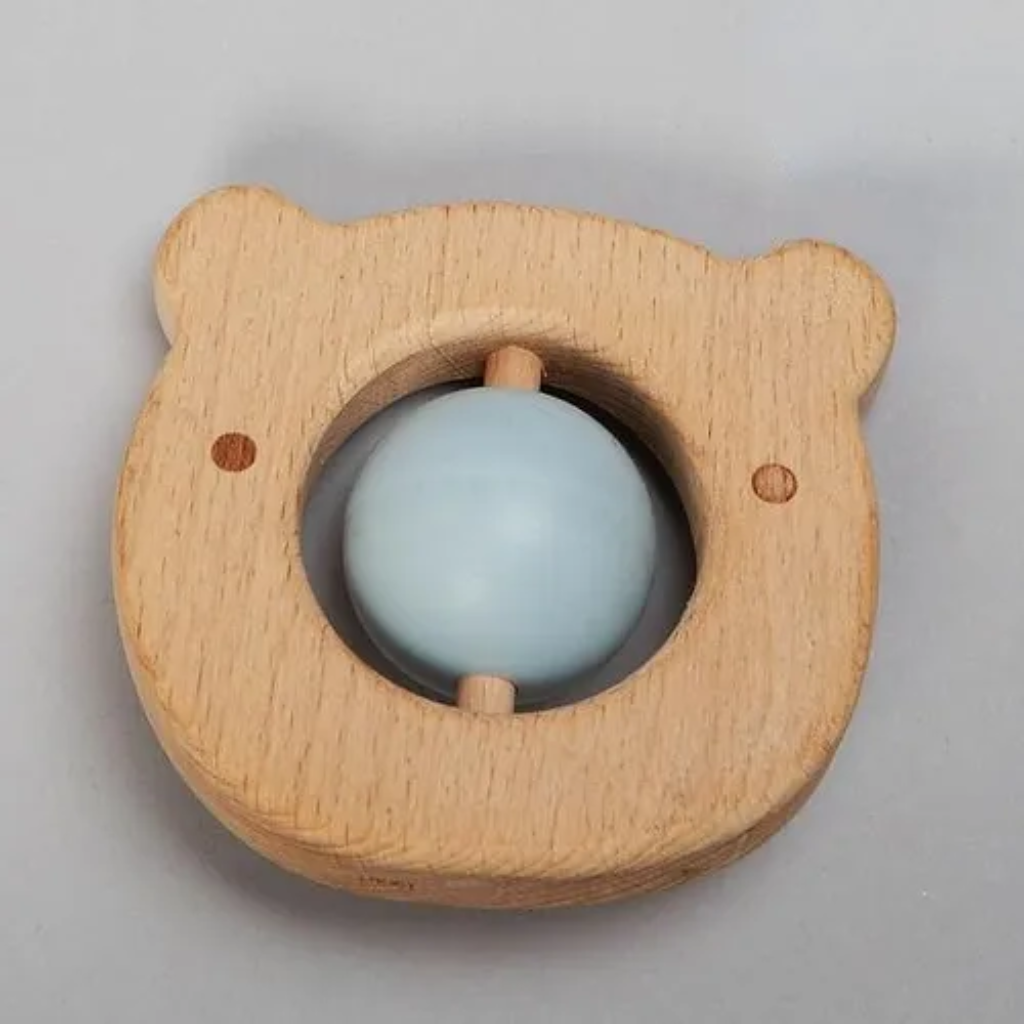 Bambino Silicone and Wood Teether - Bear CG1794 Bambino Mulligans of Ballaghaderreen