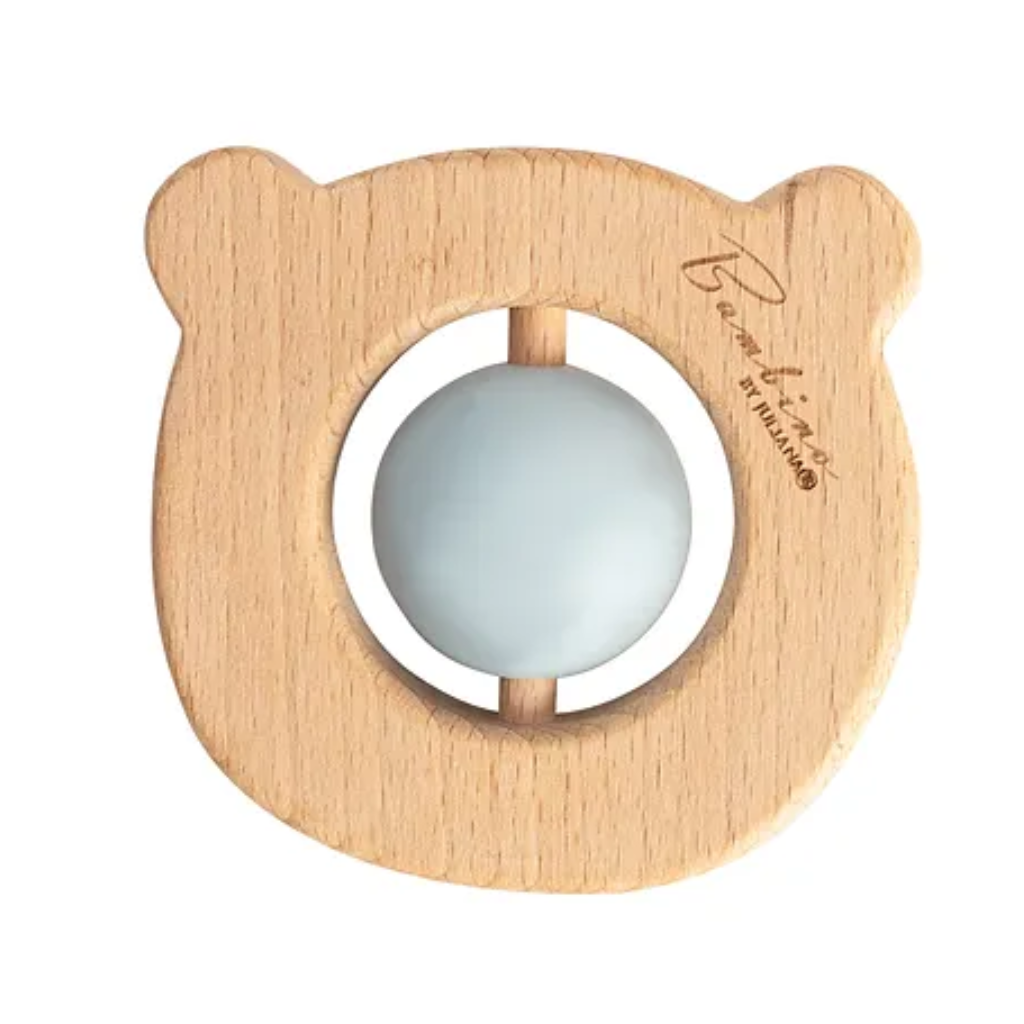 Bambino Silicone and Wood Teether - Bear CG1794 Bambino Mulligans of Ballaghaderreen